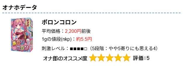 ポロンコロンのオナホ動画.comの評価画像