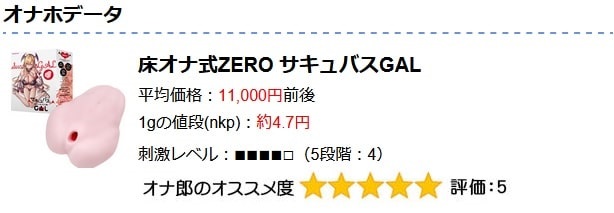 床オナ式ZERO サキュバスGALのオナホ動画.com評価