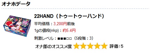 22HAND(トゥートゥーハンド)のオナホ動画.com評価