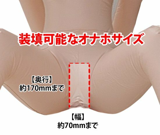 エアードール「むち萌え!聖ちゃん」の装着可能オナホサイズ