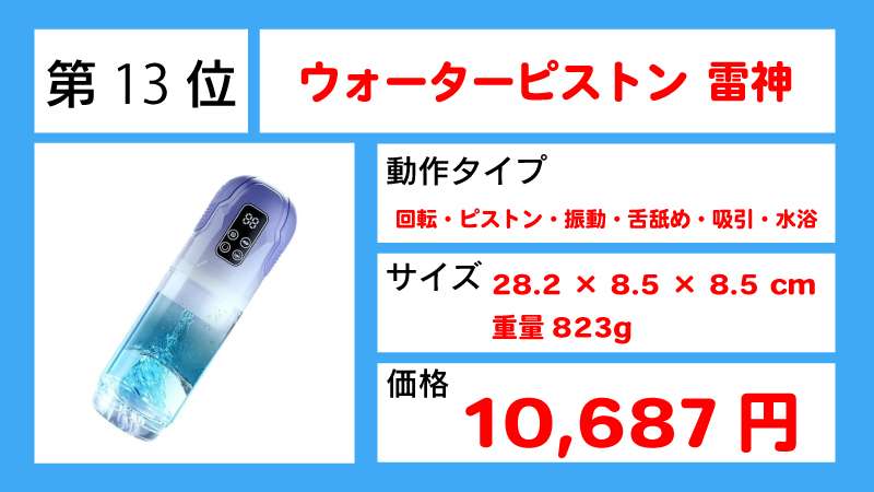 ウォーターピストン 雷神画像