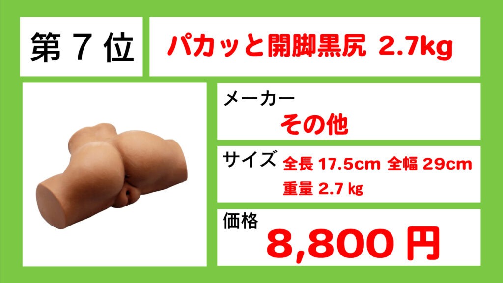 パカッと開脚黒尻 2.7kg7位画像