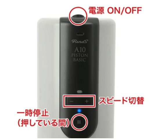 A10ピストンBASICのボタン操作もシンプルです