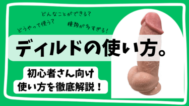 ディルドの使い方を徹底解説しました。